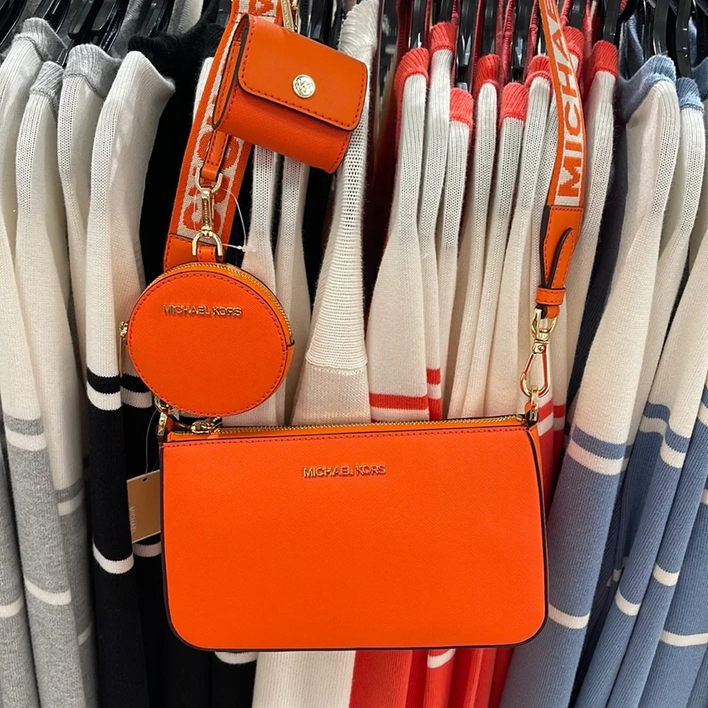 MICHAEL KORS JET SET TRAVEL SMALL SHOULDER CROSSBODY BAG WITH TECH ATTCH AIRPOD - Picture 6 of 16